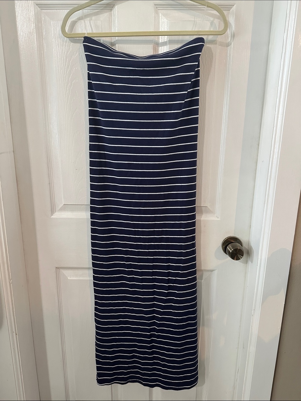 A new day small midi navy striped dress